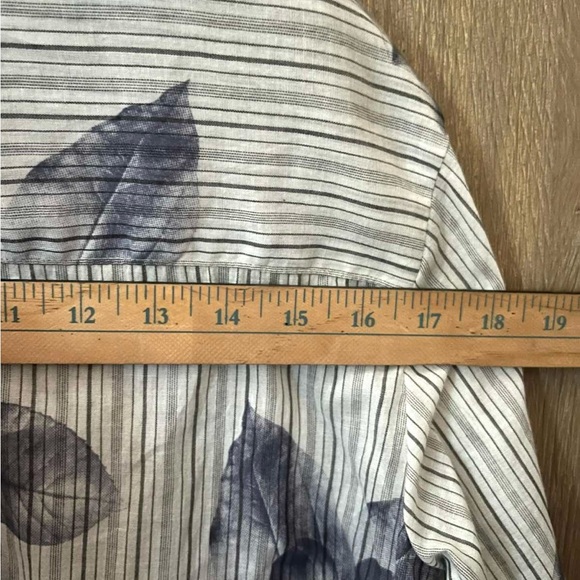 Johnny Was Delaney Floral Striped Button-Up Shirt - Picture 7 of 8